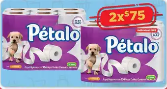Bodega Aurrerá Papel higiénico pétalo x 2 oferta