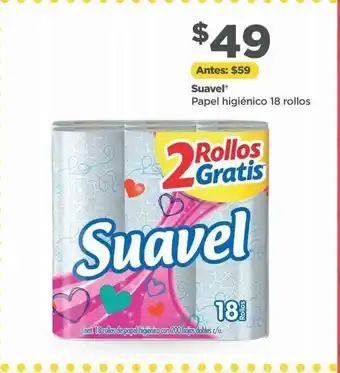 Bodega Aurrerá Papel higiénico suavel 18 rollos oferta