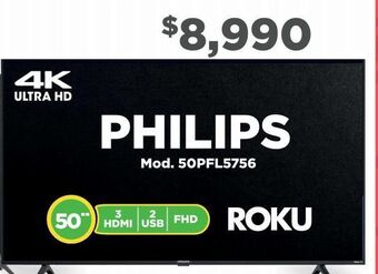 Bodega Aurrerá Smart tv philips 50" 4k oferta