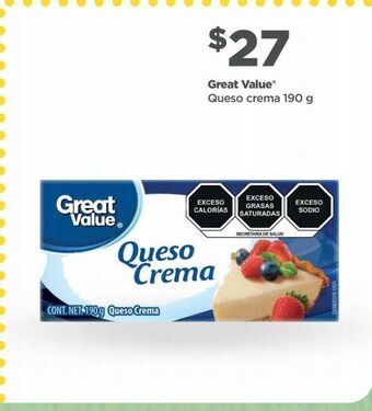 Bodega Aurrerá Queso crema great value oferta