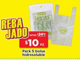Heb pack 5 bolsa hidrosoluble soluble en agua calien