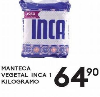 Alsuper Manteca vegetal inca 1kg oferta