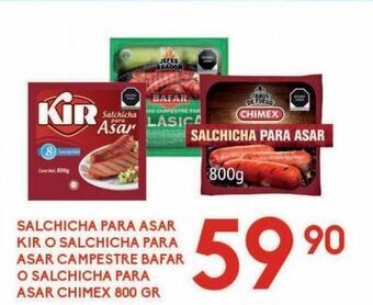 Alsuper Salchicha para asar kir 800gr o bafar o chimex 800g oferta