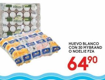 Alsuper Huevo blanco con 30 nohelie o mybrand oferta