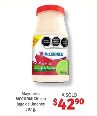 Soriana Híper Mayonesa McCormick con jugo de limones 507g oferta