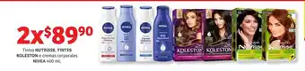 Soriana Híper Tintes NUTRISSE, TINTES KOLESTON o cremas corporales NIVEA 400ml oferta