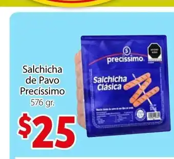 Soriana Express Salchicha de Pavo Precissimo 576gr oferta