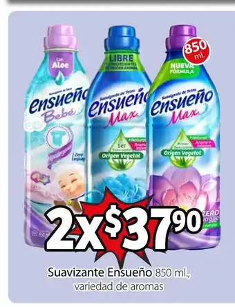 Suavizante Ensueño 850ml variedad de aromas