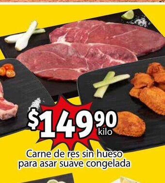 Soriana Mercado Carne de res sin hueso para asar suave congelada oferta