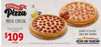 Soriana Mercado Viernes de Pizza familiar oferta