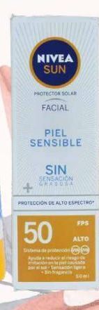 Farmacia San Pablo Nivea sun pf piel sensi fps50 tub c/50ml oferta