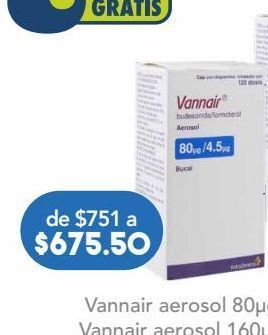 Farmacia San Pablo Vannair aer 80/4.5 mcg caj c/120d oferta