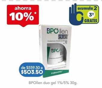 Farmacia San Pablo Bpollen duo gel 1/5% tub c/30 oferta