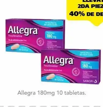 Farmacia San Pablo Allegra tab 180mg caj c/10 oferta