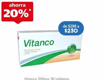 Vitanco tab 200mg caj c/30