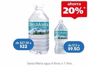 Farmacia San Pablo Santa maria agua btl c/1lt oferta