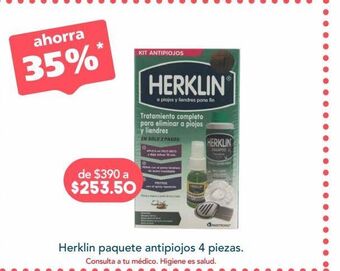 Farmacia San Pablo Herklin paq antipiojos c/4pzs oferta