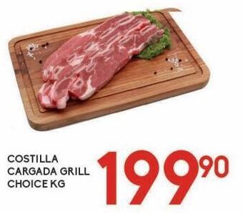 Alsuper Costilla cargada grill choice kg oferta
