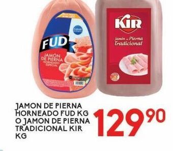 Alsuper Jamón de pierna horneado fud kg o jamón de pierna tradicional kir kg oferta
