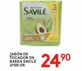 Alsuper Jabón de tocador en barra savilé 3/100g oferta