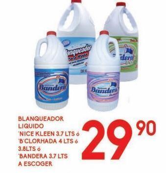 Alsuper Blanqueador liquido nice kleen 3,7l o bclorada 4l o bandera 3,7l oferta