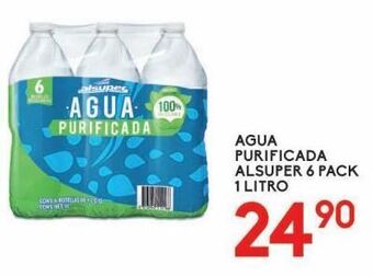 Alsuper Agua purificada alsuper 6 pack 1l oferta