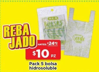 HEB Heb pack 5 bolsa hidrosoluble soluble en agua calien oferta