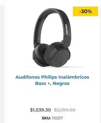 OfficeMax Audifonos Philips Inalambricos Bass + Negross oferta