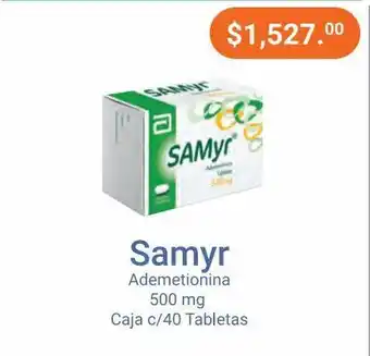 Farmacias Especializadas Samyr 500mg com caj c/40 oferta