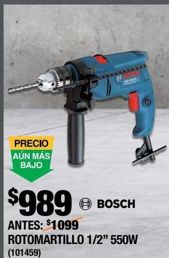 The Home Depot Rotomartillo de percusión bosch velocidad variable 550 w oferta
