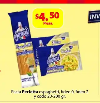Pasta Perfetta espaghetti, fideo 0, fideo 2 y codo 20-200 gr