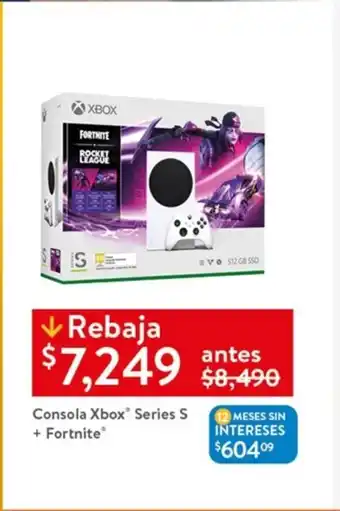 Walmart Consola Xbox Series S + Fortnite oferta