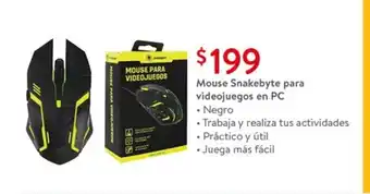 Walmart Mouse Snakebyte para videojuegos en PC oferta
