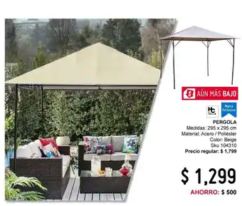 Sodimac Homecenter Pergola de terraza 295x295 cm oferta