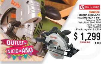 Sodimac Homecenter Sierra circular 7 1/4" inalámbrica oferta