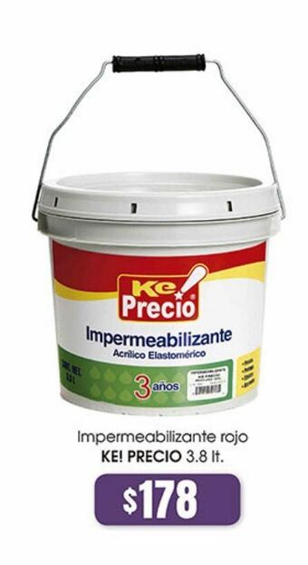 La Comer Impermeabilizante rojo ke precio 3.8lt oferta