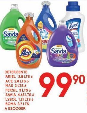 Alsuper Detergente ariel 2,8l o ace 2,8l o mas 3l o persil 3l oferta