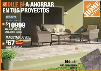 Sala de jardín gableton gris 4 piezas acero
