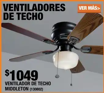 The Home Depot Ventilador de techo middleton oferta