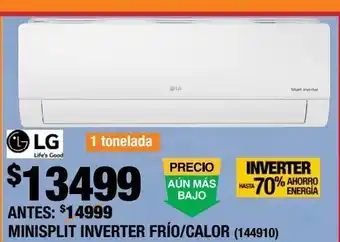 Minisplit inverter lg 1 tonelada 110v solo frío