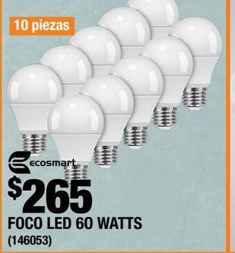 The Home Depot Foco led a19 8w(60w) lf 8pack oferta