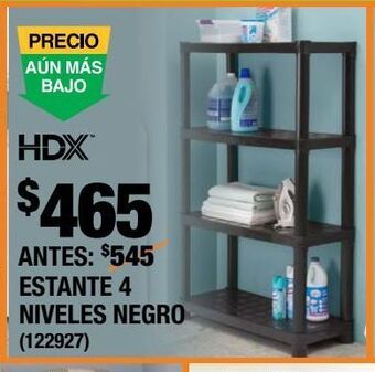 The Home Depot Estante de plástico 152 x 87 x 37 cm negro oferta
