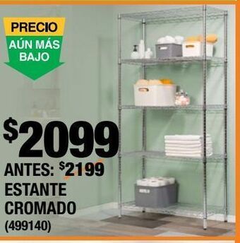 The Home Depot Estante cromado de 5 niveles 40.4 x 90.4 x 183.6 cm oferta