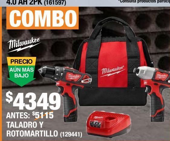 Taladro y rotomartillo oferta en The Home Depot