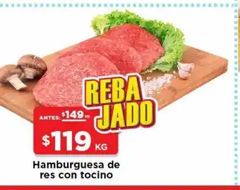 Heb hamburguesas de res con tocino 1 kg
