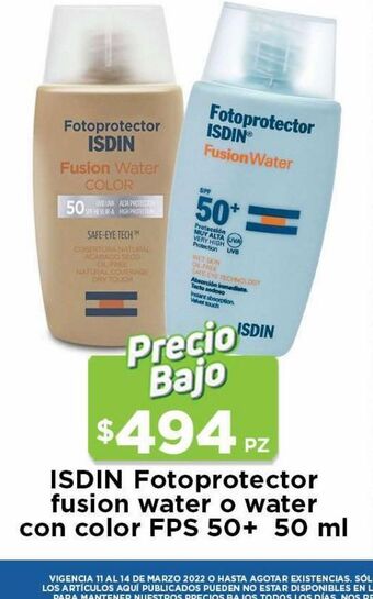 Isdin fotoprotector fusion water color fps50 50 ml