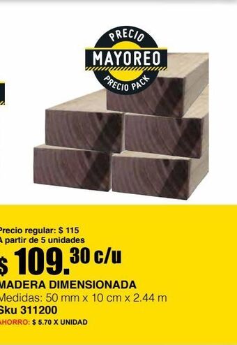 Madera dimensionada