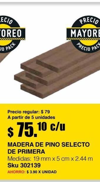 Madera pino selecto de primera
