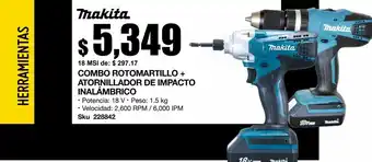 Sodimac Homecenter Combo rotomartillo + atornillador de impacto inalámbrico oferta