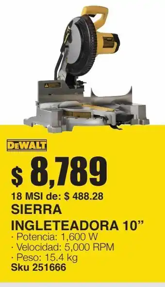 Sodimac Homecenter Sierra ingleteadora 10" oferta